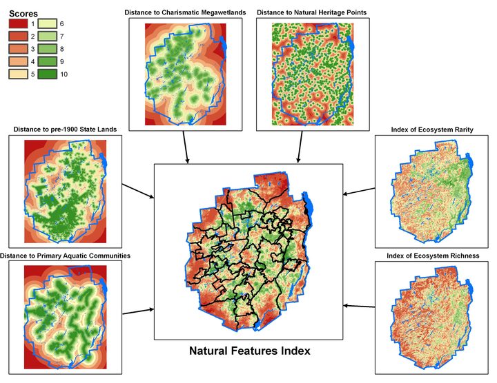 Natural Features Index analysis for the Adirondack Park